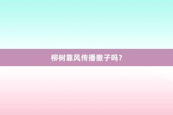 柳树靠风传播撒子吗？